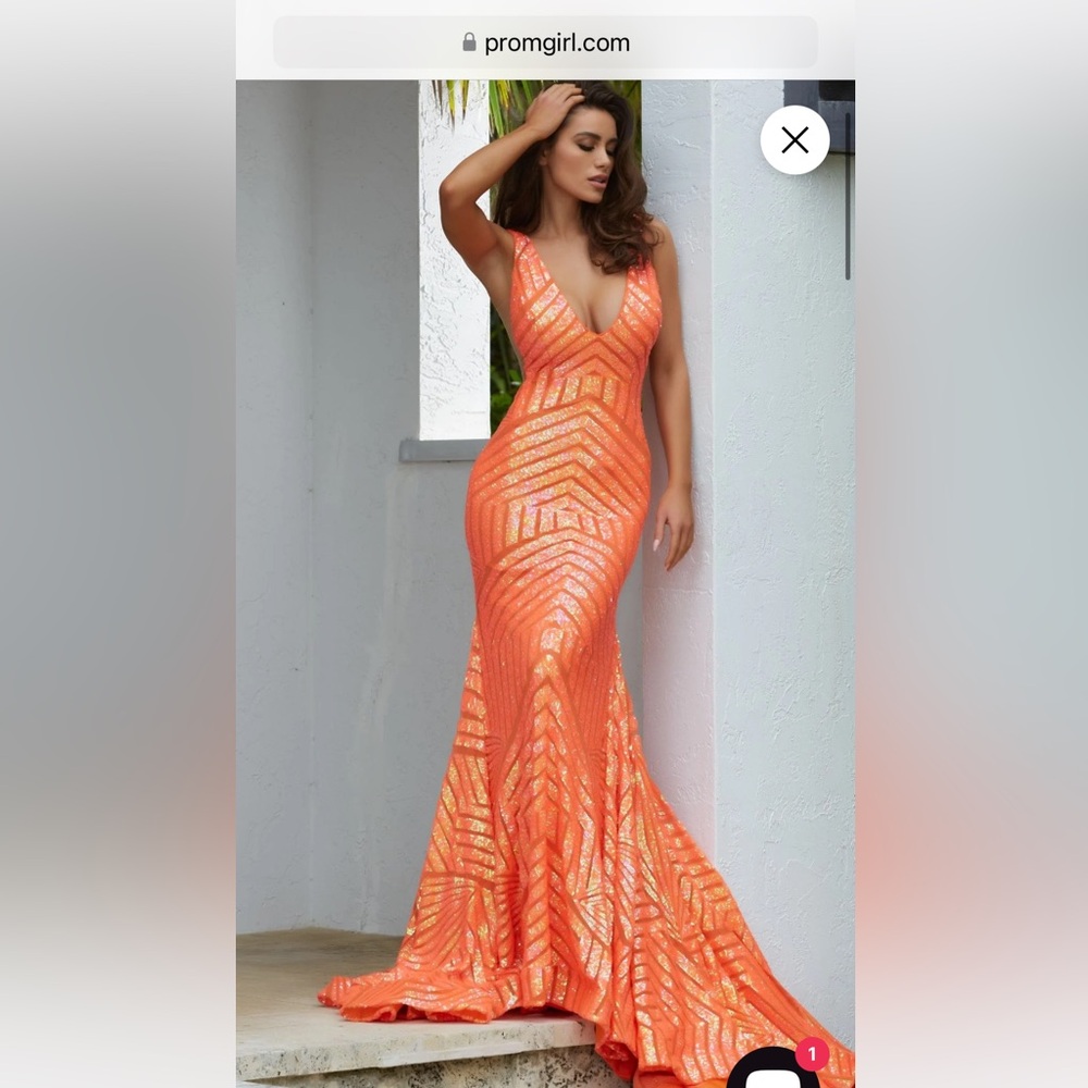Orange Jovani Prom Dress. #59762. Size 6. NWOT